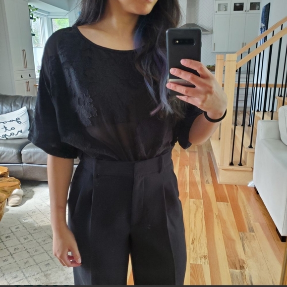 Aritzia Wilfred Blayze Lace Blouse, Small - Picture 2 of 8